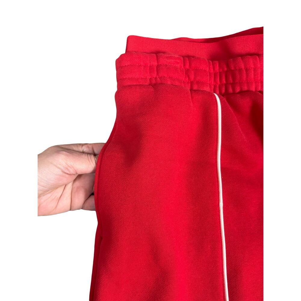 NWT Halara Double Waistband Tummy Control Fleece Pants Women's XL Red Wide Leg - Picture 5 of 10